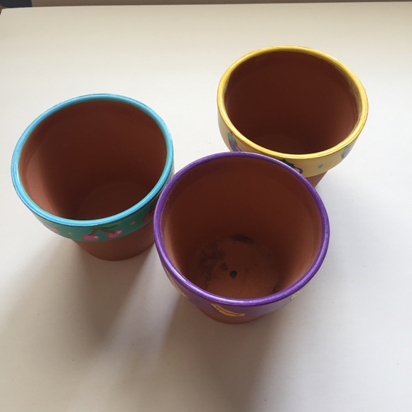 ❤️set of three mini terracotta decorative plant pots - Picture 4 of 4
